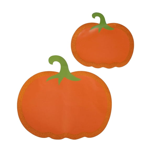 Fun Express Glittery Pumpkin Cutouts - 6 Pc