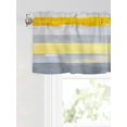 thumbnail image 6 of Valances for Windows Yellow Gray Abstract Rod Pocket Cafe Window Treatments Valance Curtains for Kitchen Bathroom Laundry Basement Windows 42"x12", 6 of 9