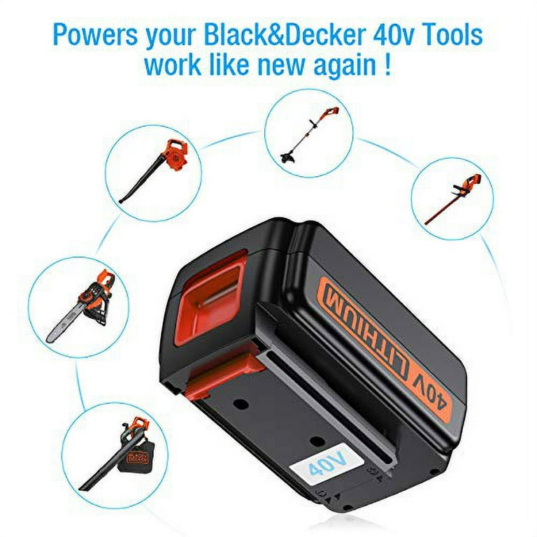 Powerextra 3.0Ah 40-Volt MAX Replacement Battery Compatible with  Black&Decker LBX2040 LBX36 LBXR36 LBXR2036 40V Lithium Ion Battery 