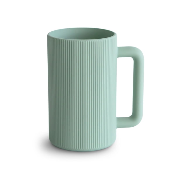 Taza De Enjuague Para Baño De Bebé Mushie | 100% Silicona De Grado Alimenticio | Taza De Lavado Y Enjuague Para Niños (Cambridge Blue)