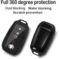 thumbnail image 3 of Key Fob Cover Compatible with Toyota Land Cruiser Venza RAV4 Prime Sienna Fortuner Mirai 2018-2022 4 Button Keychain Case Holder Protector,Black, 3 of 7