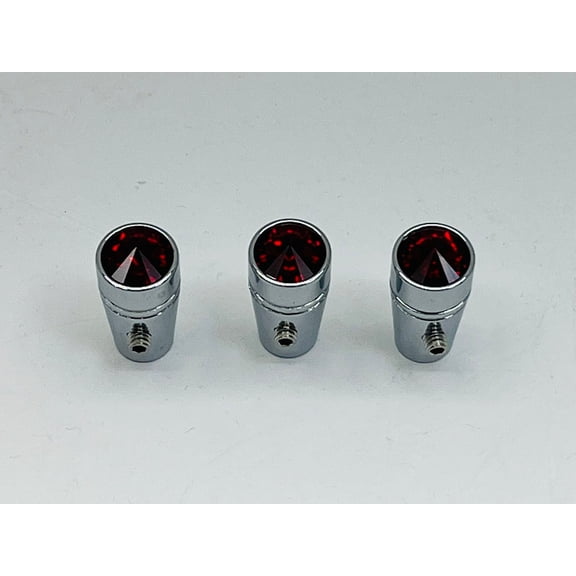 3-Pack Mini Toggle Switch 1" Extension with Red Crystal for Peterbilt 379 359