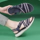 thumbnail image 4 of Sandalias Tejido Bohemio Correa Ajustable para Mujeres La Playa Verano (37) Azul, 4 of 9