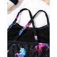 thumbnail image 7 of iEFiEL Kids Little Girls 2-Piece Cartoon Printing Bikini Set Swimwear,Sizes 2T-10 A-Dark Night Black 10, 7 of 7