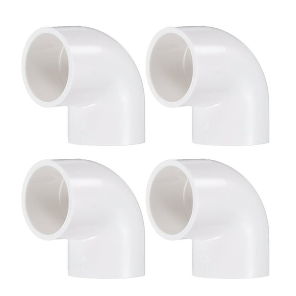 Uxcell 4Pcs 90 Degree Elbow Pipe Fittings 1" 2 Way Furniture Grade Connectors