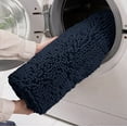thumbnail image 2 of Navy Blue Soft Cozy Plush Chenille Bath Mat Highly Absorbent Shower Mat Non Slip Bathroom Rug (19" x 30"), 2 of 5