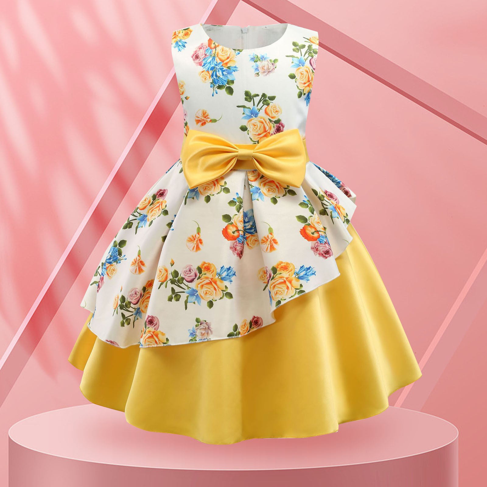 Dress Girl Summer Party Children's Foreign Style Floral Little Girl Trendy  Cool Refreshing Kids Baby Clothes 2 To 12 Years Old - AliExpress
