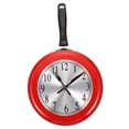 thumbnail image 4 of LOLIPPYY Stainless Steel Red Frying Pan Wall Clock, Mute Hanging Design, Decorative Kitchen Wall Clock, 1 Set, 4 of 7