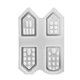 thumbnail image 1 of Molde de Silicona para Ventana de Casa Hueca, Moldes para Portavelas, Candelabro, Decoración de Ambientes, Iluminación, Molde de Yeso para Casa, 1 of 6