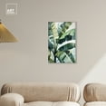 thumbnail image 3 of Banana Leaves Beach Coastal Inspired Canvas Wall Art by Art Remedy, Silver Floater Frame, 16"x24", 3 of 7