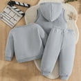 thumbnail image 4 of LvhaoGJOB Kids Kids 2-Piece Outfit Set - Fleece Lined, Hooded, Elastic Waist, 4 of 6