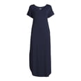 thumbnail image 4 of Time and Tru Women's Maxi Dress with Short Sleeves, 4 of 5