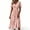 Hot Pink, variant on Bxsruta Women's Floral Print V Neck Short Sleeve Midi Dress Casual A Line Flowy Long Dress for Work Party Pull on Comfortable Elastic Waist Lightweight Everyday