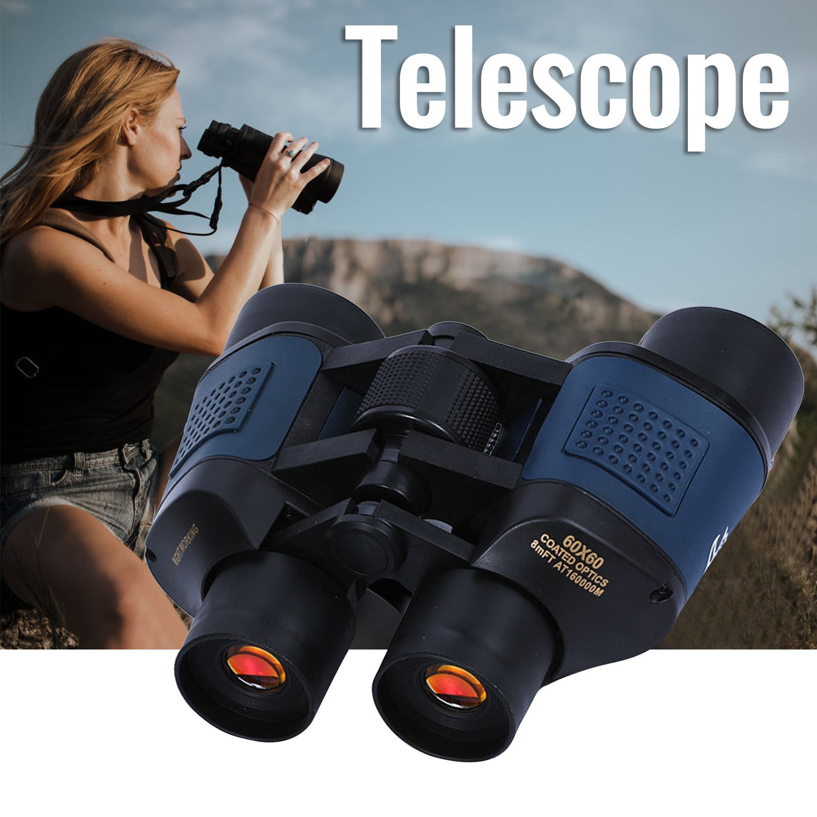 Matoen 60x60 High Powered Binoculars for Adults/Kids, Waterproof Compact Binoculars with Low Light Vision for Bird Watching Hunting Football Games, Travel, Concerts