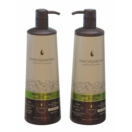 Macadamia Professional Weightless Moisture Shampoo & Conditioner 1 Litre Duo