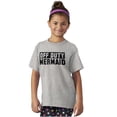 thumbnail image 4 of Off Duty Mermaid Funny Beach Swim Girls Kids T Shirt Tees Teen Brisco Brands X, 4 of 5