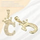 thumbnail image 3 of Charm de Letra de Corona Uxcell A-Z, Colgante de Letra del Alfabeto C, Chapado en Oro, Circonita Cúbica, Colgante Inicial Monograma, Joyería de Nombre para Hombres y Mujeres DIY, 3 of 6