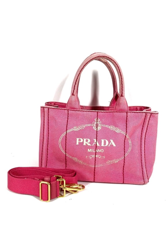 Pre-Owned PRADA Prada Logo Canapa Mini Bag, Crossbody Tote Handbag, Shoulder Canvas, Men's,...