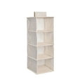 thumbnail image 2 of 4-Shelf Sweater Closet Organizer-Beige,Closet Hanging Organizer,Sweater Storage Organizers,Hanging Shelves,Portable Closets,Hanging closet organizer, 2 of 8