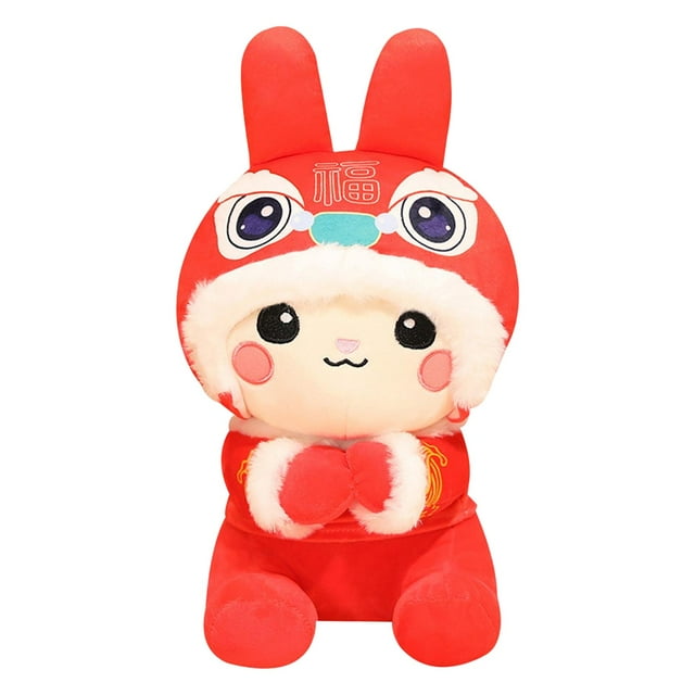 Juguetes de Peluche Decoración Regalo Animal Almohada Animal Temática Estilo Chino Zulema Rojo 20cm