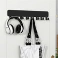thumbnail image 3 of 2-Pack Key Holders Set, Jademall No Drilling Key Racks with 8 Hooks, Wall Mount Self-Adhesive Key Rack, Decorative Key Holder for Hallway, Entrance Door, Garage, Bathroom, and Kitchen - Black, 3 of 9