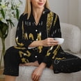 thumbnail image 6 of Uemuo Happy New Year 2024 (2) Pattern Womens Pajama Sets,PJ Set for Women,Pajamas for Women Logo,Long Sleeve Pajama Set for Women,Soft Long Sleeve Top With Pants-X-Large, 6 of 9