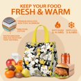 thumbnail image 5 of Pioneer Flower Floral Print Pattern Insulated Lunch Bag for Women & Adults,Large Portable Soft Cooler Lunch Bag,Thermal Food Storage Tote with Pearl Cotton,8.66L,8.75x5.75x9.5 Inch, 5 of 6