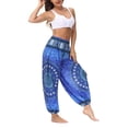 thumbnail image 2 of Txlixc Pantalones de entrenamiento para mujer, estampado digital bohemio, pantalones de yoga sueltos con lado dividido Txlixc Estilo de ocio, 2 of 9