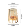 thumbnail image 3 of Florero resistente de cristal transparente decorativo dorado de 16x14cm para boda Arty, 3 of 14