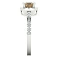 thumbnail image 3 of Clara Pucci 14K White Gold Solid Gold Champagne Halo Anniversary Ring for Women - 0.89 cttw Princess Cut, 3 of 8