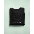thumbnail image 3 of Moonchild Emoji - Cosmic Smiley Starry Night Men's Sweatshirt, 3 of 4