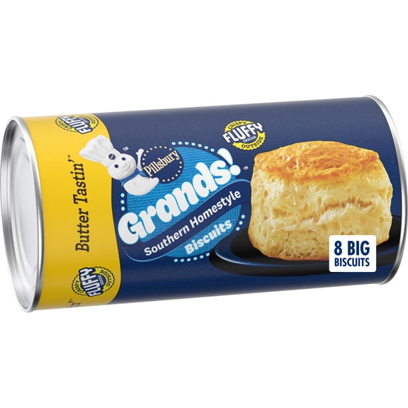 Pillsbury Grands Southern Homestyle Butter Tastin' Biscuit Dough, 8 Count, 16.3 oz