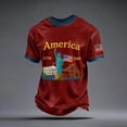 thumbnail image 2 of Kcolen 250 Anniversary Usa Shirt Men's Shirts Short Sleeve Vintage 250 Years American 1776-2026 250th Birthday Usa T-Shirt Crew Neck Loose Fit America Pullover Activewear, 2 of 4