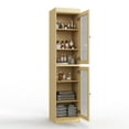 thumbnail image 3 of Palace Imports 100% Solid Wood 16.5" Bathroom Cabinet with Clear Glass Doors and Adjustable Shelves, 3 of 5