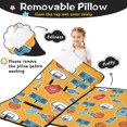 thumbnail image 3 of Basketball and Drink Orange Pattern Teens Toddler Nap Mat with Pillow, Sleeping Mat Bag for Preschool Daycare 60"x20", 3 of 6