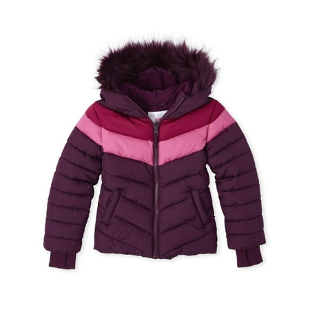 The Children's Place Girls 7-16 Color Block Puffer Coat