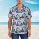 thumbnail image 2 of Balery Police Car Camisas hawaianas de manga corta para hombre, camisas playeras de corte holgado, camisas de vacaciones con botones,Small, 2 of 7