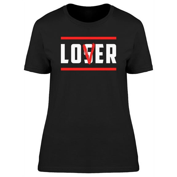 Trendy Lover Loser Strikeout T-Shirt Women -Image by Shutterstock, Female XX-Large