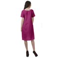 thumbnail image 3 of Moomaya Robes à Manches Courtes pour Femmes, Encolure Dégagée, Robes Unies avec Poches, 3 of 6