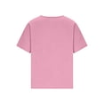 thumbnail image 5 of Inverlee Linen Basic Tees Tops for Women Crewneck Short Sleeve Blouses Casual Loose Fit Everyday Soft Breathable Shirts Pink L, 5 of 5