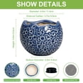 thumbnail image 4 of Ordivic 4 inch Blue Ceramic Planter Pot with Drainage Hole & Saucer, Mini Indoor Succulent Plant Pot for Trailing Pilea Peperomia Ivy ZZ Plant,Bedroom Desk Apartment Decor, 4 of 7