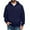 Navy_002, variant on Domuza Full Zip Casual Cotton Hooded Men Fleece Solid Color Hooded Sweatshirt Fall Winter Stylish Relaxed Fit Sport Pullover with Pockets Khaki M