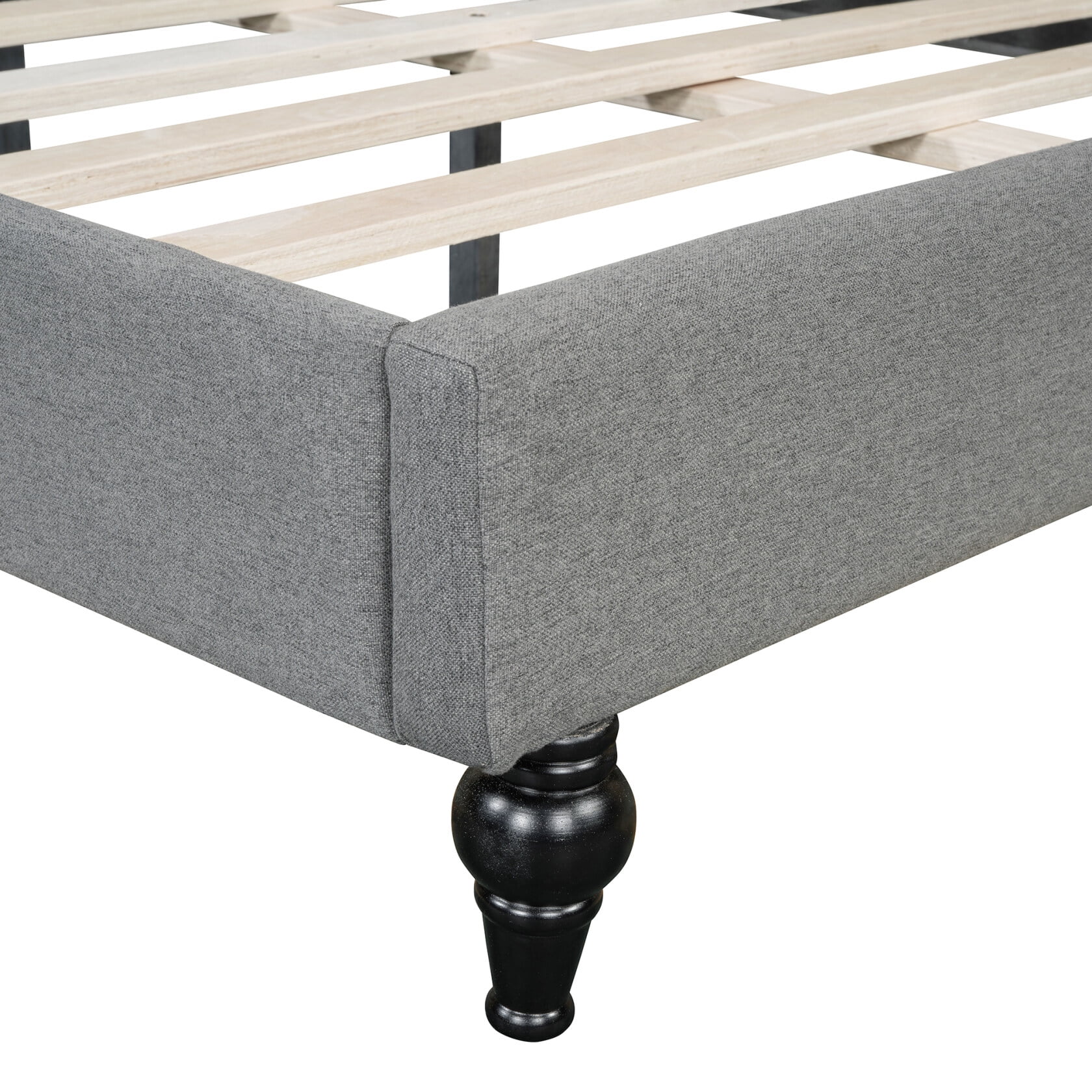 A.W.A.232-RIGID サイズ38 Full Size Daybed Frame with Wooden Legs, Upholstered Twin L