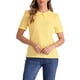 thumbnail image 1 of BLUSA CON COLLAR PETER PAN INSPIRADA EN CHIC PARA MUJERES, CON FLORES, JACQUARD, MANGAS CORTAS PUFF, ESTILO KAWAII, COLOR L AMARILLO, 1 of 6