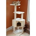 thumbnail image 3 of Armarkat 52-in Cat Tree & Condo Scratching Post Tower, Beige, 3 of 8