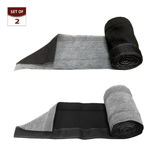Royal Designs, Inc. Neoprene Cable Management Sleeves, Cord Cover, 4 ft Long, Black and Gray, Set of 2