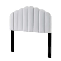 Headboard, Twin Size, Velvet, White, Modern Contemporary Urban Design, Bedroom Master Guest Suite