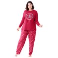 thumbnail image 1 of Dreams & Co. Plus Size Long Sleeve Knit Pj Set, 1 of 7
