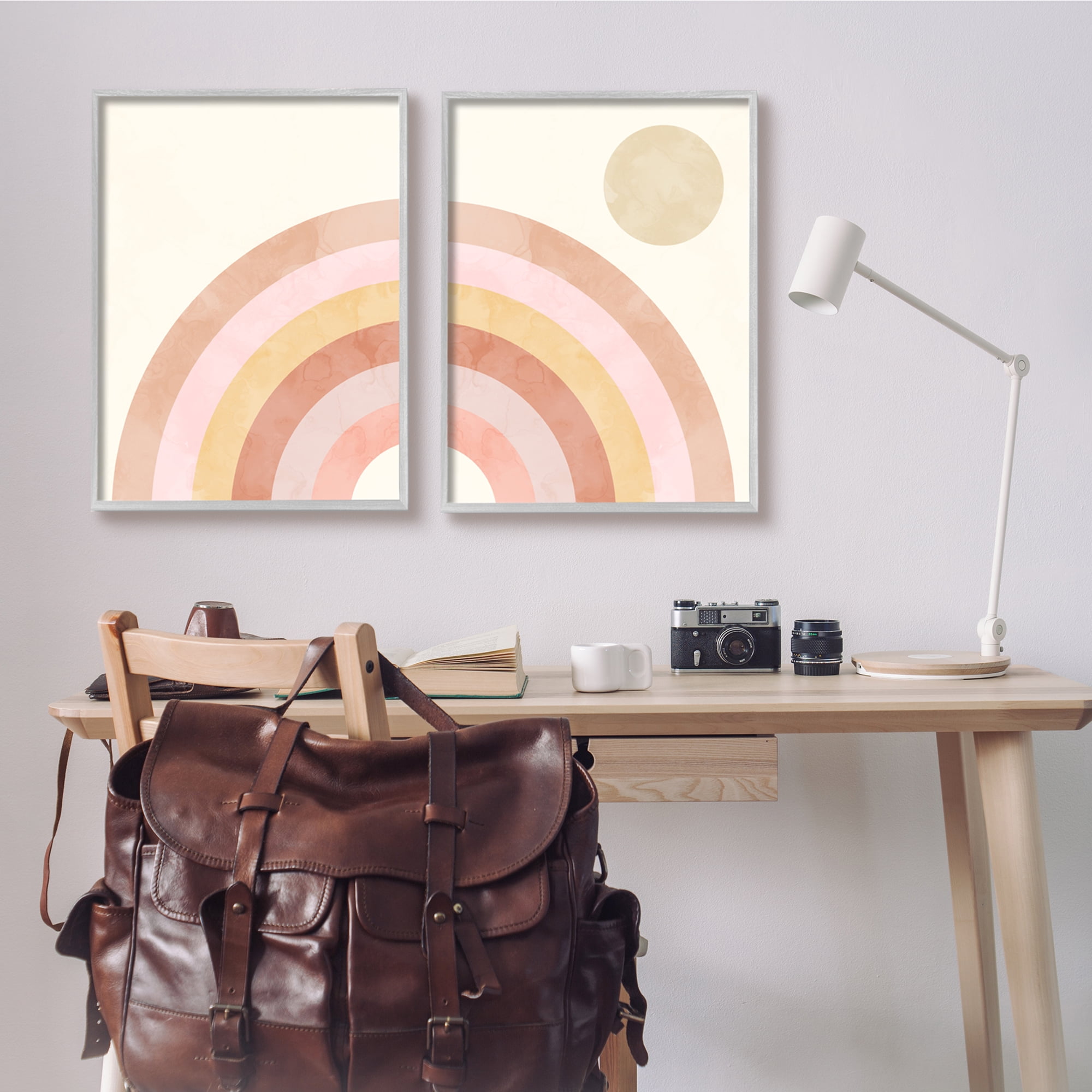 Stupell Indtries Sun Bleached Desert Rainbow Rising Sun Pink Orange,24 x 30,Design by Daphne Polselli