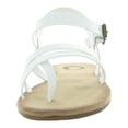 thumbnail image 3 of Women's Journee Collection Vasek Flat Thong Sandal White Faux Leather 9 M, 3 of 6